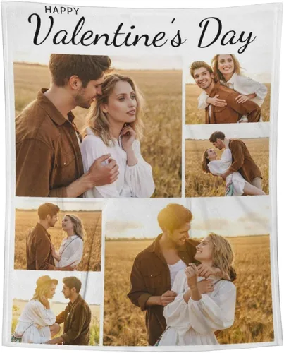 Miniatura 16 de D-Story Manta personalizada con fotos con cualquier texto - Mantas con imágenes personalizadas para Navidad, cumpleaños, regalos para parejas