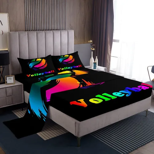 Miniatura 23 de Feelyou Juego de sábanas de lazo de acuarela, tamaño individual, juego de sábanas con lazos de coqueta para niños y niñas, decoración de dormitorio