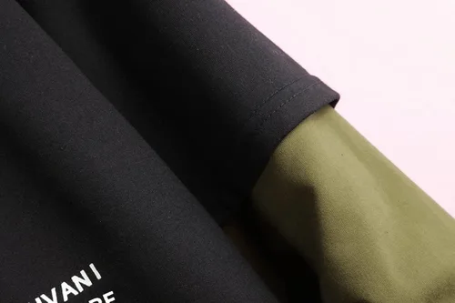 Miniatura 7 de GURUNVANI Sudadera con capucha de color de contraste para hombre