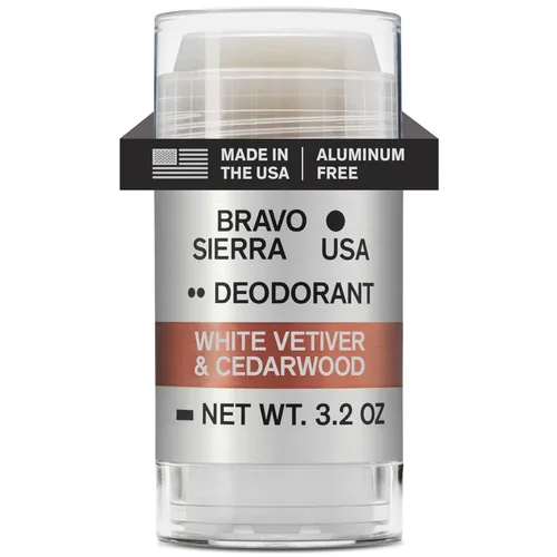 Desodorante sin aluminio para hombres de Bravo Sierra, paquete de 1 unidad - Contiene ingredientes naturales - Protección duradera contra el olor y