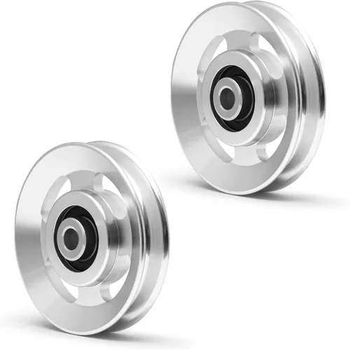 Miniatura 8 de RitFit Aluminum Pulley Wheel for Gym Equipment, 2PCS/ 6PCS Set Power Rack Pulley Attachment, 90mm Aluminum Alloy Bearing Gym Pulley Wheel for Home