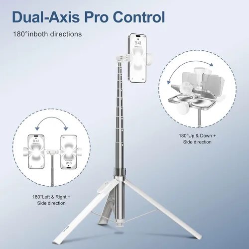 Miniatura 3 de Trípode automático para teléfono de 66" con control remoto, trípode para teléfono celular para grabación de video de iPhone y transmisión en vivo