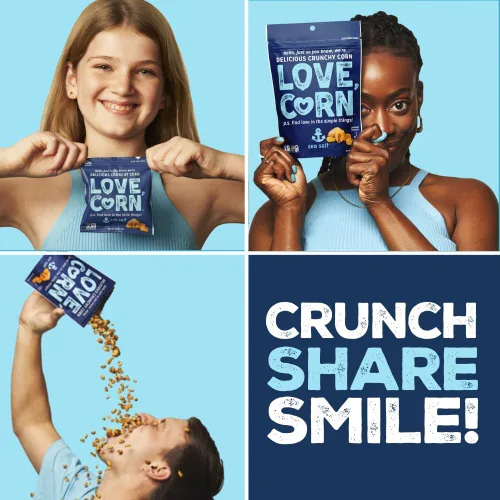 Miniatura 4 de LOVE CORN Sal Marina 16oz x 1 Bolsa - Delicioso Maíz Crujiente - Aperitivos Familiares Saludables - Sin Gluten, Kosher, Sin OGM - Alternativa