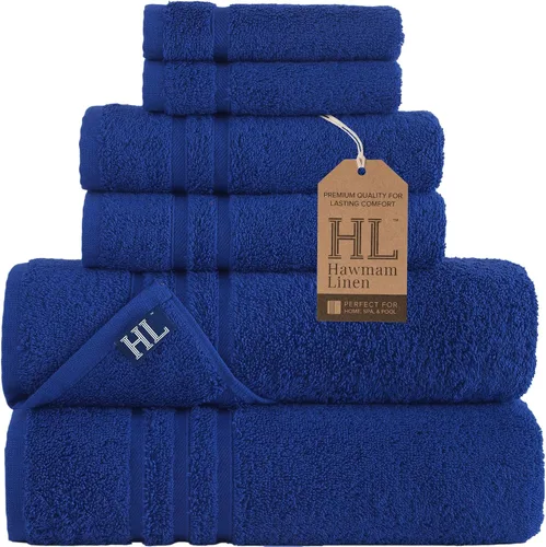 Miniatura 78 de Juego de 6 toallas de baño negras para baño, algodón turco original, suave, absorbente y de primera calidad, 2 toallas de baño, 2 manos y 2 toallas