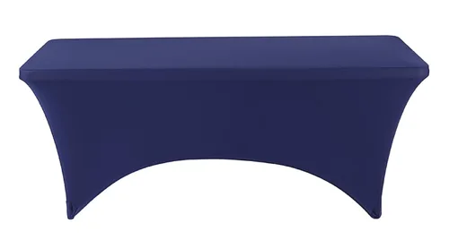 Miniatura 6 de Iceberg iGear - Mantel de mesa rectangular de tela elástica, 2.4 m de largo, poliéster licra, para interior/exterior, color blanco