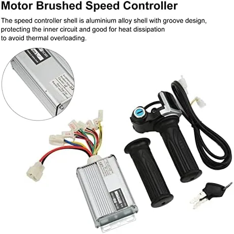 Miniatura 4 de Controlador de velocidad, agarre del acelerador, motor de 36 V 1000 W, controlador de velocidad cepillado con pantalla de batería de bloqueo, agarre