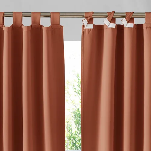 Miniatura 39 de RYB HOME Cortinas para Exteriores para Patio - 2 Paneles Cortinas para Exteriores Desmontables con Parte Superior Adhesiva Impermeables Opacas