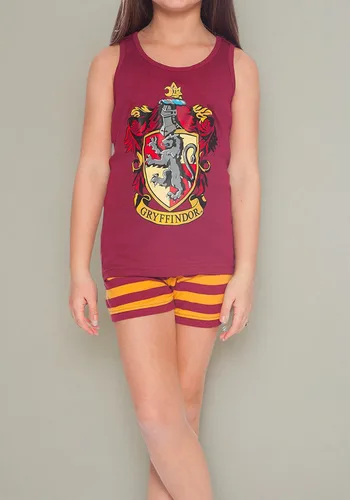 Miniatura 9 de Harry Potter All House Crest - Conjunto de pijama de algodón con camiseta corta de Intimo