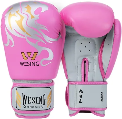 Miniatura 2 de Wesing - Guantes de boxeo para mujer, guantes de entrenamiento de boxeo de 10 onzas, guantes de boxeo para saco de boxeo, kickboxing, Muay Thai, MMA