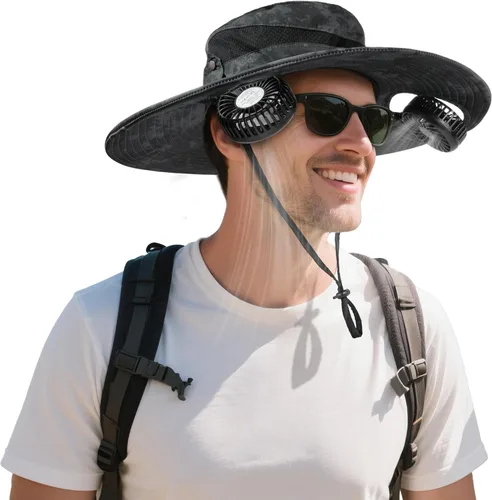 Miniatura 8 de AMACOOL Bucket Hat Fan, Gifts for Him Father Dad Husband, Fishing Essentials for Women Men Camping Hiking Beach Gardening
