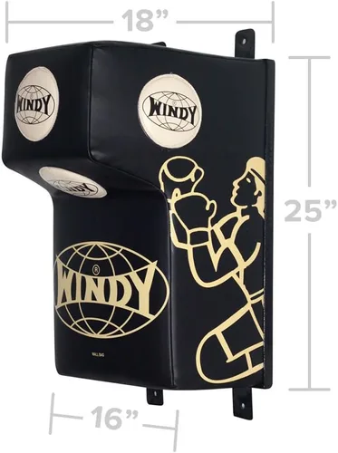 Miniatura 5 de Windy Saco de boxeo de montaje en pared para entrenamiento de artes marciales mixtas, color negro