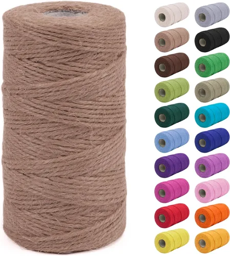 Miniatura 46 de JeogYong - Cuerda de yute de 3 mm, 99,9 m, cuerda natural gruesa para jardín, ideal para manualidades, exterior, jardinería, envoltorios de regalo