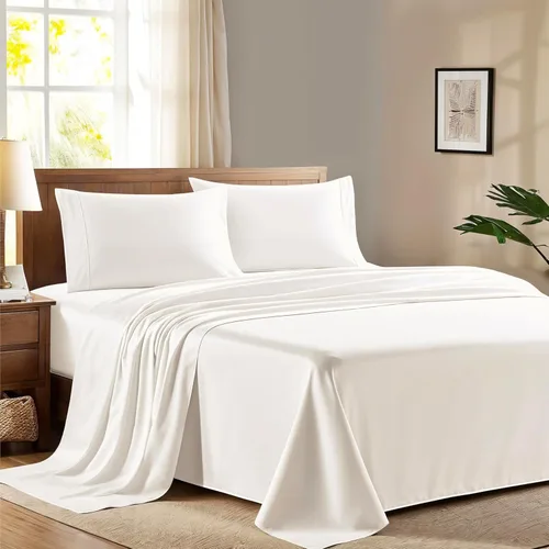 Miniatura 9 de Juego de sábanas 100% algodón egipcio para cama individual, sábanas de lujo de la serie 600 refinadas para cama de tamaño individual