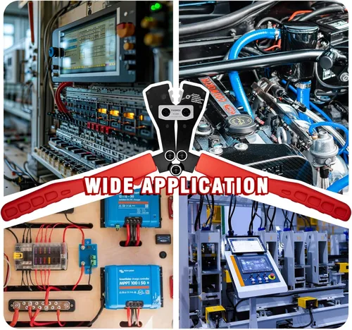 Miniatura 7 de Herramienta de prensado de cables de batería para terminales de cobre AWG 8-1/0, crimpadora de terminales de batería resistente, crimpadora