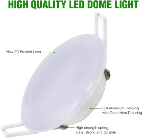 Miniatura 3 de Lámpara de techo empotrable LED de 12 voltios, luz de disco de 3 pulgadas, regulable 4 W 3500 K blanco cálido, luz interior de montaje empotrado