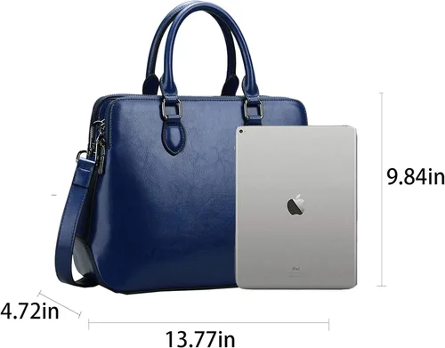 Miniatura 3 de Heshe Bolsos de cuero para mujer con asa superior bolso de hombro para mujer