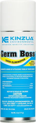 Kinzua Environmental Germ Boss - Eliminador de olores fuerte, nebulizador de limpieza y desodorización de acción rápida, nebulizador de bomba de