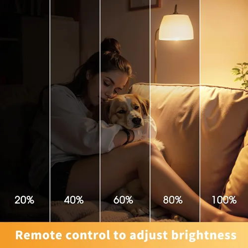 Miniatura 5 de L LOHAS LED Bombillas LED, Bombilla de Luz Ámbar para Ayuda del Sueño, A19 9W (Equivalente a 60 Vatios), Bloqueo de Luz Azul, Bombillas Regulables