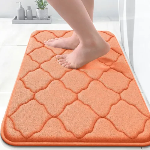 Miniatura 304 de OLANLY Alfombra de Baño de Espuma Viscoelástica de 24 x 16 pulgadas, Ultra Suave y Absorbente, Alfombras de Baño Antideslizantes, Cómodas, Lavables