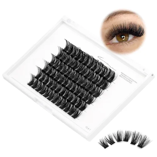 Miniatura 2 de Bodermincer Extensiones de pestañas en racimo Wispy Racimo Pestañas individuales de 0.315-0.787 in para elegir, extensiones de pestañas postizas