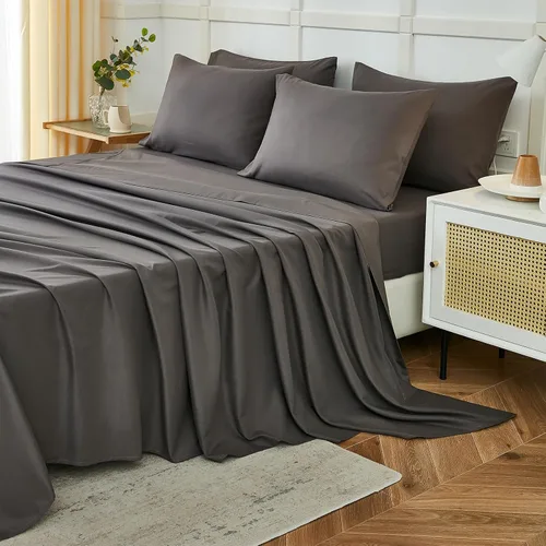 Miniatura 15 de ILAVANDE Juego de Sábanas King Size Verde Azulado de 6 Piezas, Sábanas de Cama King de Microfibra Serie 1800 Súper Suaves de Lujo Hotelero
