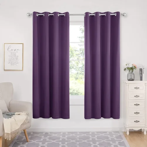 Miniatura 133 de Deconovo Cortinas opacas 100% con forro negro, cortinas con ojales aisladas térmicamente que reducen el ruido, doble capa para oscurecer