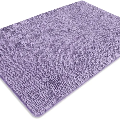 Miniatura 400 de Alfombra de baño pequeña de 12 x 18 pulgadas, lavable y absorbente, antideslizante, alfombra de baño de felpilla gruesa y suave para baño, ducha