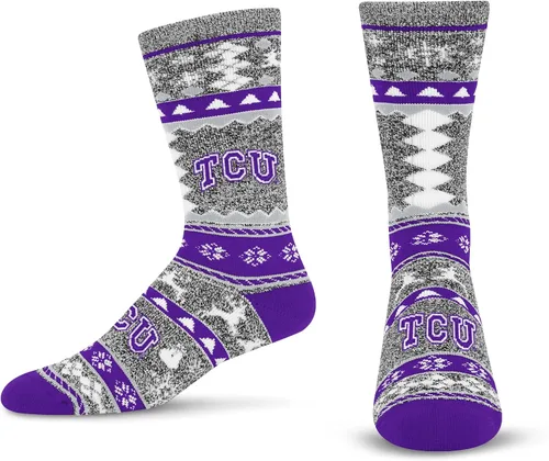 Miniatura 39 de For Bare Feet Ugly Holiday Sweater Crew Sock NCAA