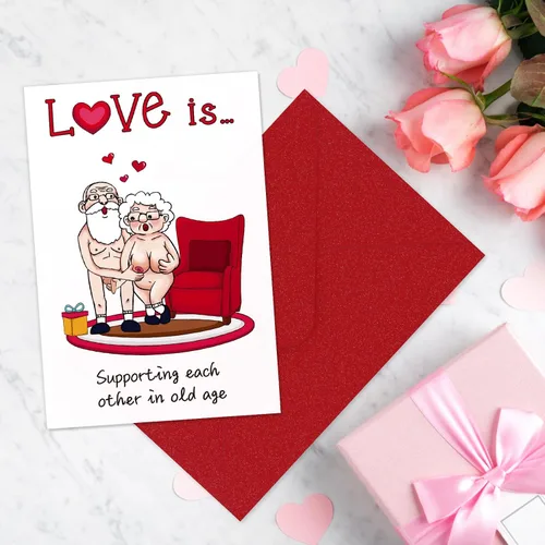 Miniatura 3 de FLYAB Divertida tarjeta del día de San Valentín – Tarjeta traviesa del día de San Valentín para él, regalo de cumpleaños de aniversario con sobre