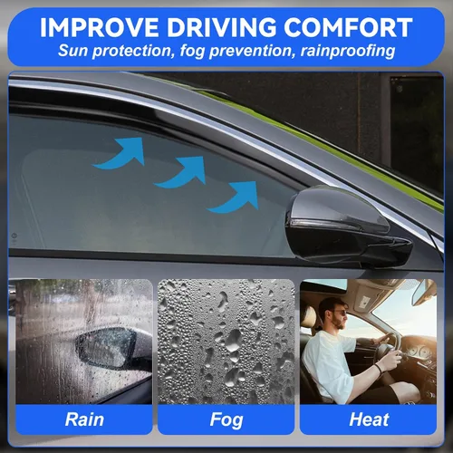 Miniatura 3 de Viseras adhesivas de bajo perfil para ventana, protectores de lluvia para Buick Envista 2024 2025, deflectores de ventana, reducen el ruido