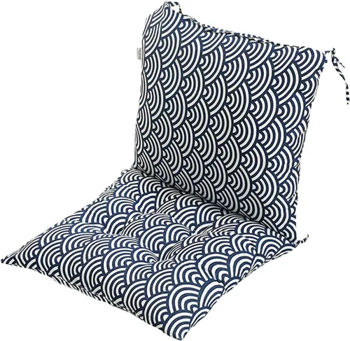 Cojín para silla de respaldo alto, cojines y cojines de silla de alta calidad, cojín de respaldo y asiento con lazos para patio, jardín, oficina en