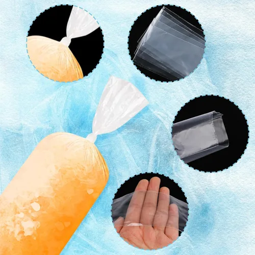 Miniatura 4 de LOMIMOS 200 bolsas de paletas de hielo, bolsas desechables de plástico para paletas de hielo, bolsas de molde de caramelo con embudo para adultos