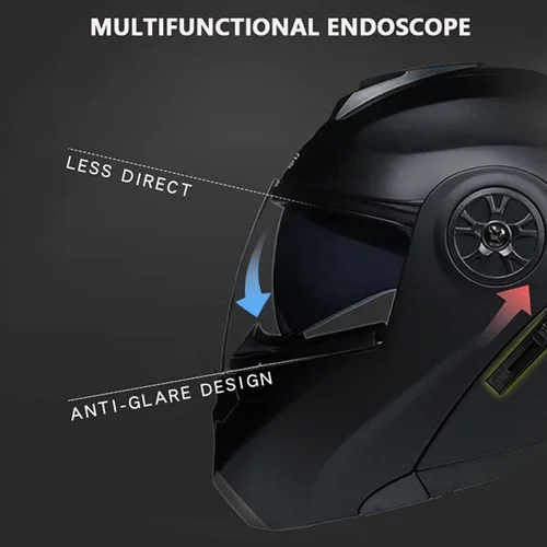 Miniatura 7 de Casco modular con Bluetooth abatible, de cara completa, doble visera solar, certificado por DOT, altavoz dual integrado con micrófono, cascos de 3
