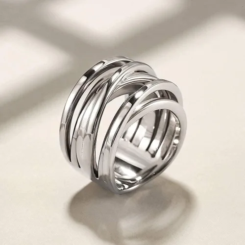 Miniatura 2 de CIUNOFOR Anillo de cruz de 0.539 in para mujer, anillo de compromiso chapado en oro rosa, plata, oro, grabado personalizado