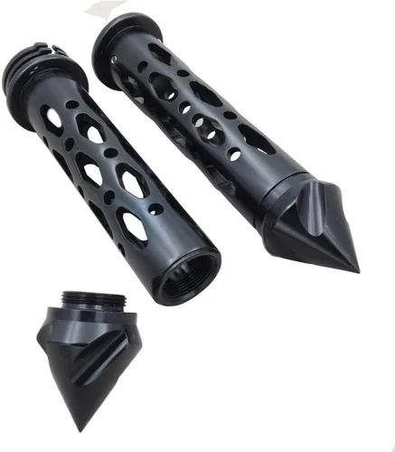 Miniatura 3 de SMT-CNC 7/8 '' extremos de barra de púas Empuñaduras compatibles con Suzuki GSXR Hayabusa Yamaha FZR YZF 600 R1 R6 motocicleta [B012HTOFI4]