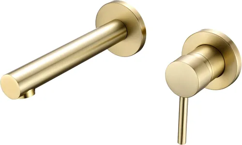 Miniatura 16 de sumerain Grifo de baño de montaje en pared para zurdos de una sola manija en cromo