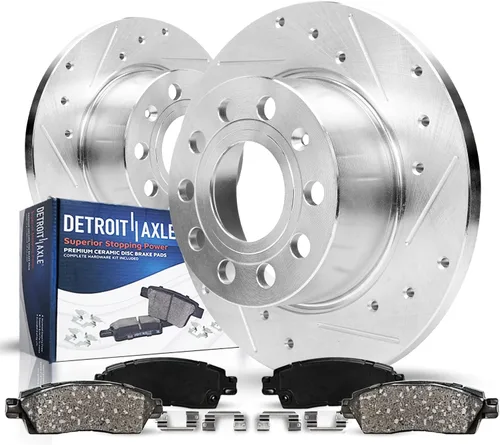Miniatura 32 de Detroit Axle - Kit de freno delantero para Mercedes-Benz C350e GLC300 2016-2018, E300 2017, E350 2020-2022, frenos de disco perforados y ranurados