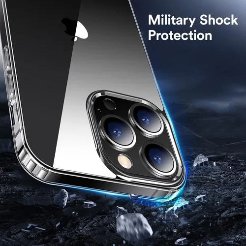Miniatura 6 de Funda transparente compatible con iPhone 13 Pro Max 2021 - Funda protectora transparente sin amarillamiento a prueba de golpes, delgada