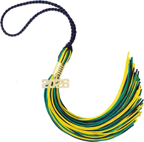 Miniatura 536 de Borla de graduación Aqua 2022, todos los colores escolares disponibles, fabricada en Estados Unidos