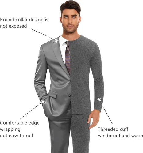 Miniatura 5 de SIMIYA Thermal Underwear Set for Men Long Johns with Fleece Lined