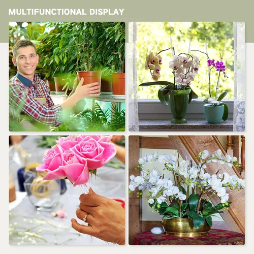 Miniatura 5 de Chunful 30 estacas acrílicas de 15.6 pulgadas para plantas de jardín, estacas de orquídeas transparentes para soporte en maceta, tomates, flores