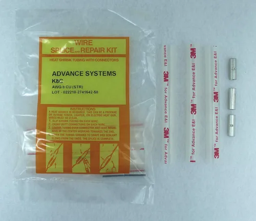 Kit de empalme de alambre de bomba sumergible K8C Reparación e instalación. #8 AWG, 3 cables - Fácil y confiable - Crimpéalo, encogerlo y olvidarlo.