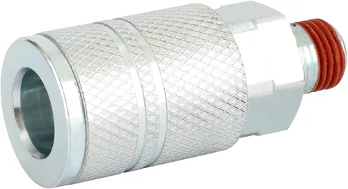 Miniatura 2 de Juego de acopladores de aire industrial, tamaño del cuerpo de 3/8 pulgadas, tamaño de rosca macho NPT de 1/4 pulgadas, accesorios de manguera