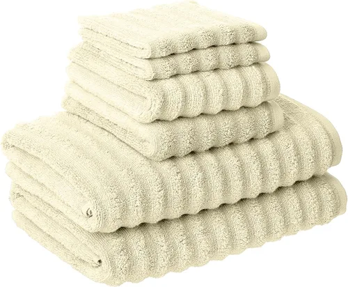 Miniatura 6 de Amrapur Overseas - Colección de spa de lujo Juego de 6 toallas de secado rápido ultrasuaves de 550 GSM, 100% algodón peinado ondulado [gris]