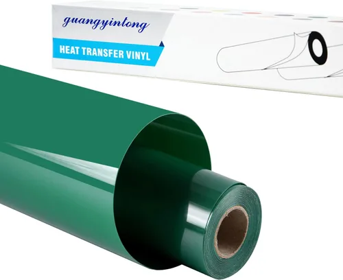 Miniatura 42 de Guangyintong Rollos de Vinilo Amarillo de Transferencia de Calor HTV, 12" x 8 pies, Superficie Brillante de Vinilo para Planchar en Camisetas, Fácil