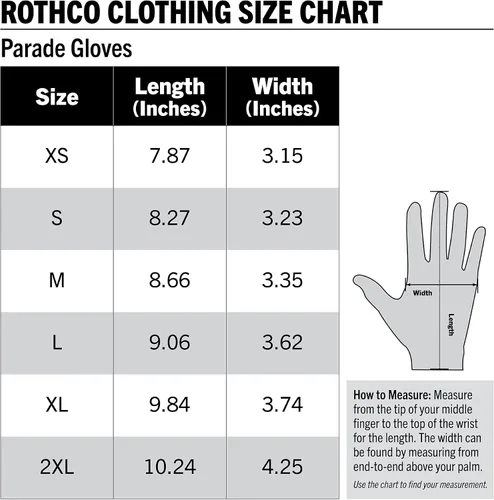 Miniatura 2 de Rothco Gripper Dot White Parade Gloves