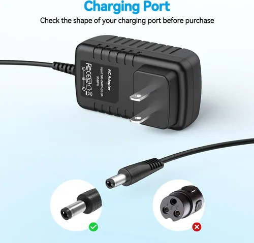 Miniatura 4 de Adaptador de corriente CC de 12 V CA compatible con Razor Power Core 90 E90 E95 95 cargador, ePunk, XLR8R, máquina eléctrica de gritos, juguetes
