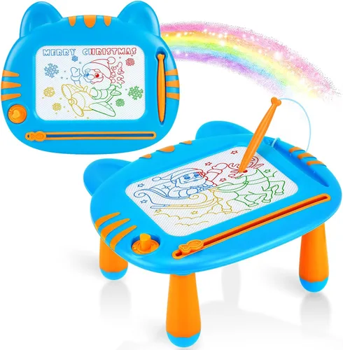 Tablero Magnético de Dibujo Garabatos para Niños Pequeños, Juguetes para Niños Pequeños de 3 4 5 Años Niños y Niñas, Juguetes Educativos de Azul