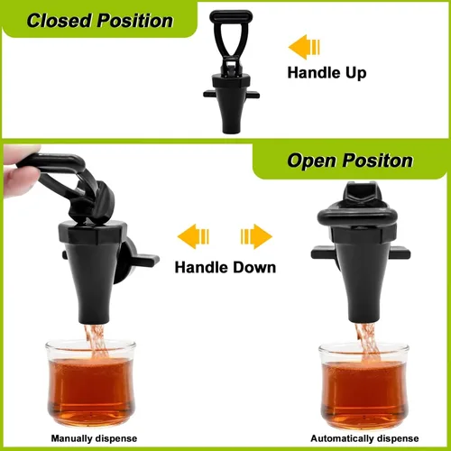 Miniatura 5 de 03260.0002 Kit de grifo de repuesto para urna de té, repuesto de espiga para dispensador de té, boquilla/boquilla con tuerca de mariposa y anillo