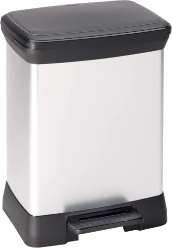 Miniatura 14 de Curver Tapa en acero inoxidable como acabado, reciclaje perfecto para uso doméstico en interiores para eliminación de basura, 50 litros, metálico
